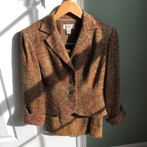 Vintage Talbots Tweed Skirt and Blazer Set